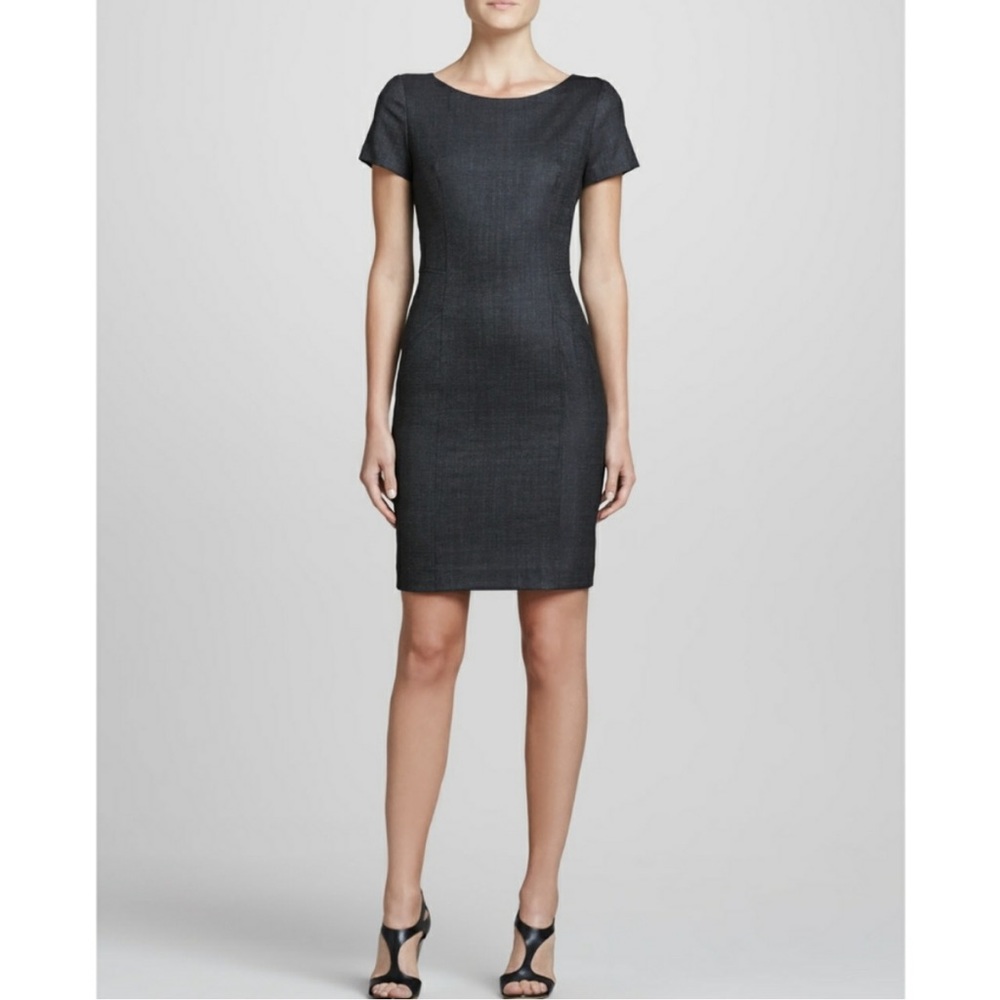 Theory Charcoal Sheath Mini Dress 2